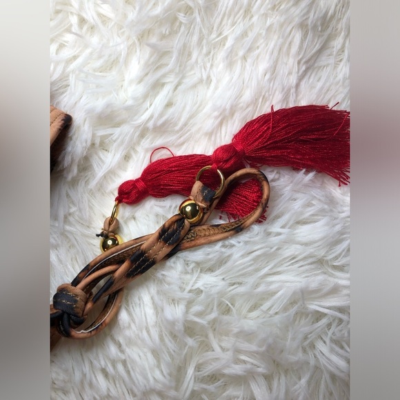 VENUS Black Red and Tan Leopard Bikini size 6 NWOT - Picture 6 of 9